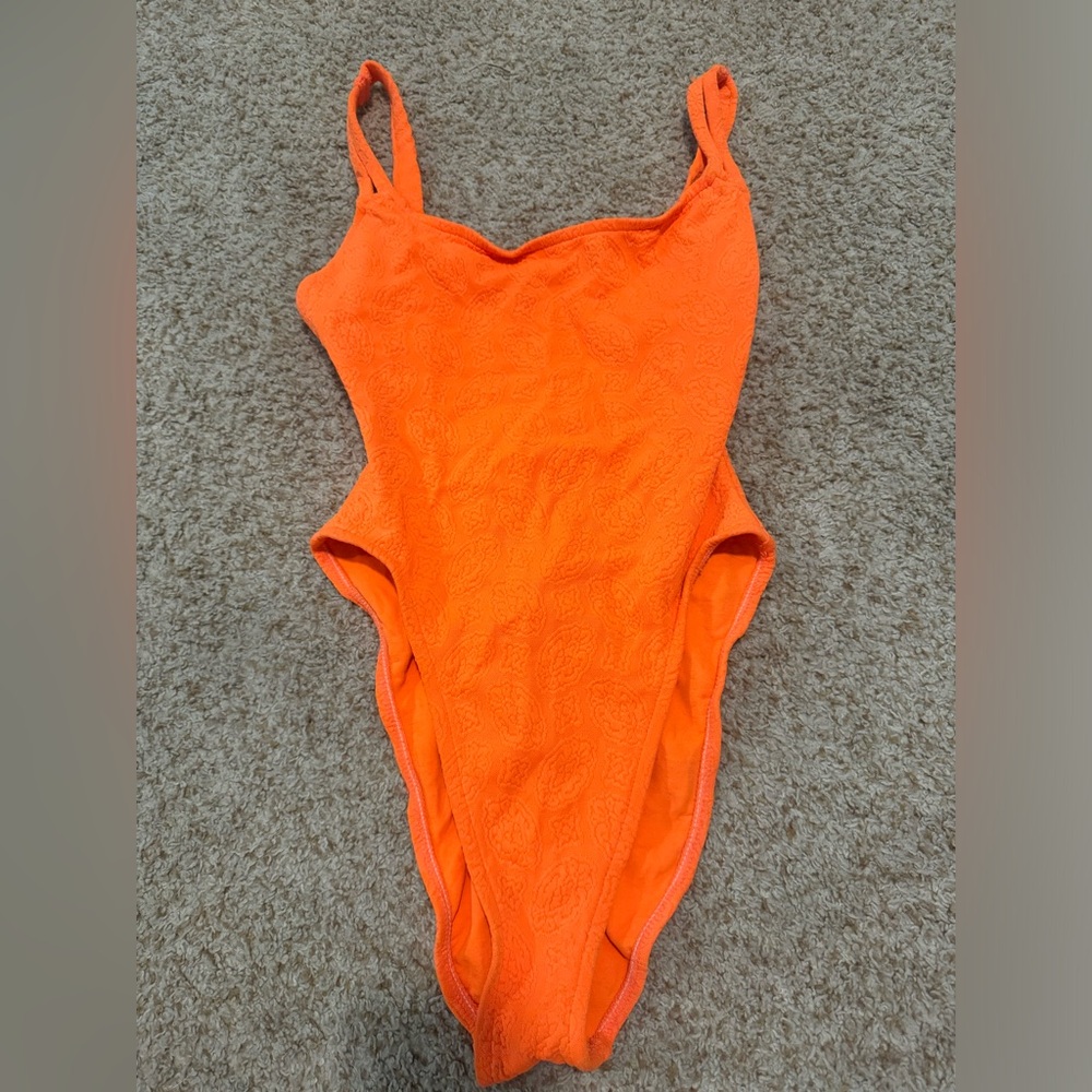 VINTAGE Neon one piece swim suit